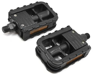 Motoforti Black Aluminum Alloy MTB Bike Non-slip Folding Platform Pedals Pair Long-lasting