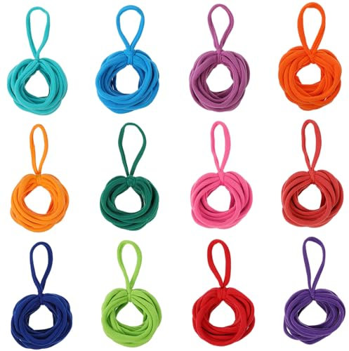 VICASKY 192pcs Elastic Weaving Loom Bands Refill for DIY Potholder Craft Supplies Multi-Color Elastic Craft Loops for Kids and Adults for Creative Weaving Projects