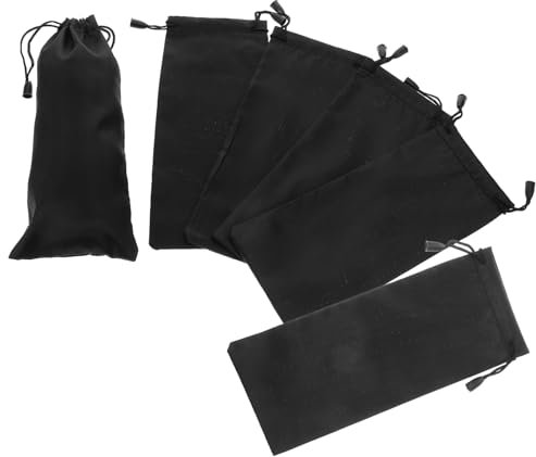 HANABASS 5pcs Outdoor Tent Stake Bag with Aluminum Alloy Pegs, Black Camping Storage Pouch for Tent Nails, Portable Camping Accessories for Hiking and Outdoor Use