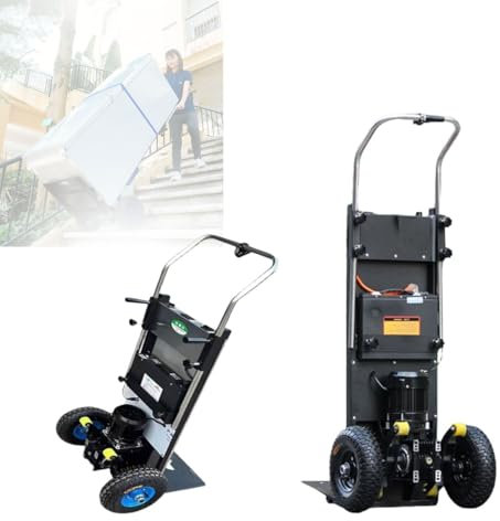 zhyunvd Elektrischer Treppensteigwagen Arbeitssparender Handwagen Treppensteiger Sackkarre Elektrisch Handwagen Wagen Mit 2200W Bürstenlosem Motor Tragfähigkeit662pfund A,75A