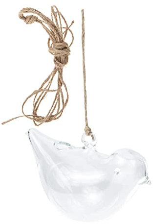 FONDOTIN Hängende Glasvase Vogel Form Transparente Hydroponische Blumentopf Dekoration Für Innen Wohnkultur Zimmer Pflanzenhalterung