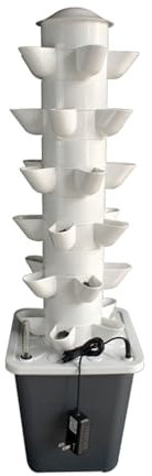 Torre Hidropónica Vertical para Jardín, Sistema De Cultivo Hidropónico, con Función De Almacenamiento De Agua Y Columna De Suministro De Agua, Material PP, para Hierbas