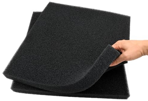 CKDFK Aquarium Filter Bio Sponge Pad, Foam Sponges Filter Media, Cut fit it Filter Accessories for Fish Tanks and Ponds (18x18x1.6 (35PPI) 2 Pack)