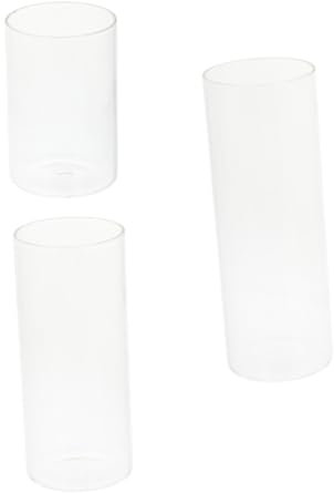 HAMPPLIES 3 Pezzi Tazza Di Candela Profumata Lumini Portacandele Titolari Votivo Chiaro Decorativo Candela Da Tè Porta Di Candele Per Esterni Titolare Della Bicchiere Trasparente