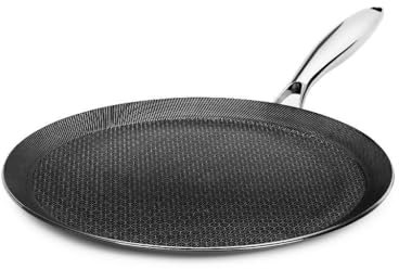 Onyx Cookware Padella per crepe, 29 cm, rivestita a induzione, adatta a tutti i piani cottura, superficie antiaderente antigraffio, 3 strati di acciaio inox/alluminio