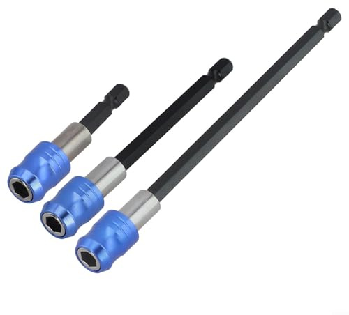 Barra di estensione magnetica per cacciaviti, 14 teste, gambo esagonale, asta per utensili elettrici e pneumatici (3 pezzi)