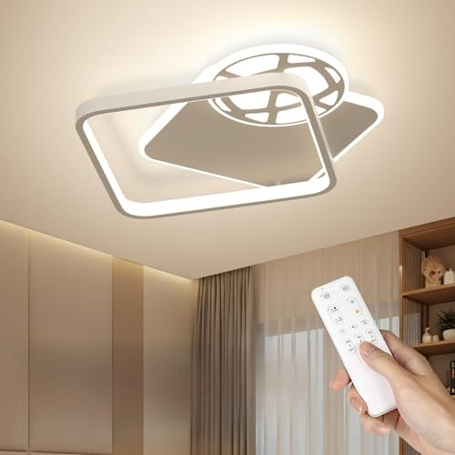OTREN Dimbar LED-taklampa för fotboll, 3 000–6 000 K, taklampa för sovrum, kök, vardagsrum, balkong, 43 cm
