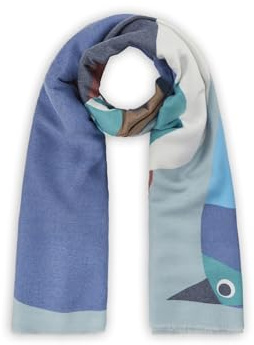 CODELLO PRINTED SCARF POLYESTER/VISCOSE FOX