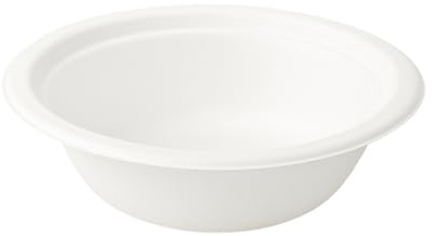 Biovely - [18x4cm - 400ml, 50 pezzi] Piatti FONDI biodegradabili compostabili ecologici in bagassa - usa e getta, resistenti e riciclabili, ideali per feste, catering, eventi