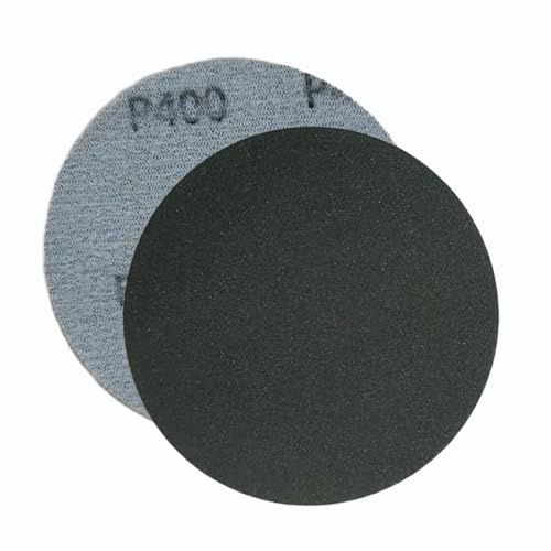 HOTCKB 60 Stycken Våt- och Torrslippapper 75mm Sandpapper Rund med Kardborreband Kornighet P400