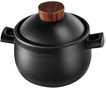 GALPADA Olla de Barro para Cocina Resistente al Calor Olla Grande para Guisos y Sopas para Estufas de Gas para Cocción Lenta y Saludable Casa