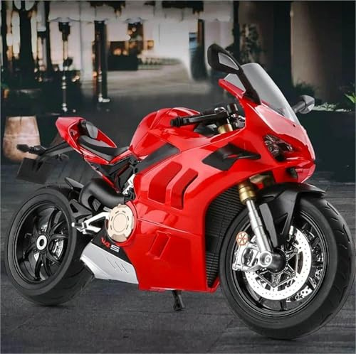 Motorcykelskala Modell 1:9 För Ducati Panigale V4S pressgjuten motorcykel Modelllegering samling hobby present terräng