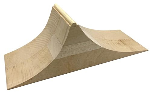 Uanqfegy Fingerboard Ramp, Wooden Professional Skateboard Ramp - Realistic Fingerboard Obstacles for Boys Kids(Style 1)