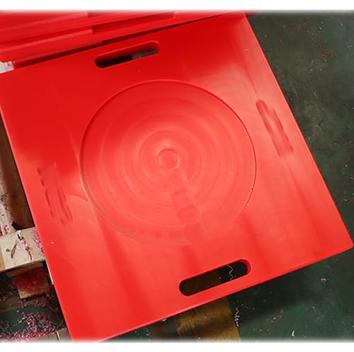Generico Tamponi stabilizzatori Quadrati Rossi 12x12, 18x18, 20x20, 24x24 - Blocchi stabilizzatori per Camper, rimorchi, Gru - Confezione da 1-4 Pezzi con Maniglia Integrata (2 Pezzi, 16x16 Pollici