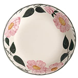 Villeroy und Boch Wildrose Suppenteller, 20 cm, Premium Porzellan, Weiß/Bunt