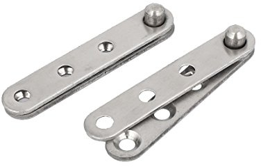 sourcing map Charnière Pivot 60mm L Métal 360° Rotatif Porte 2pcs