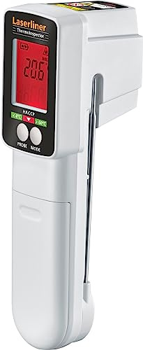 Laserliner ThermoInspector, Multisensor-Thermometer | Lebensmittel-Hygiene-Thermometer nach HACCP, Infrarot- und Einstechfühler, -60°C bis +350°C