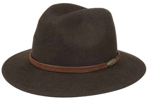 LIERYS Casual Traveller Wollfilzhut Outdoor-Design Herrenhut Ledergarniturband Wasserabweisend Packable Herren Ganzjährig