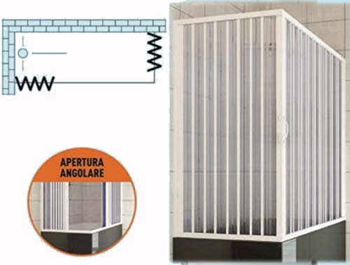 BRIXO Box Doccia Estensibile 2 Lati PVC 70x160/170