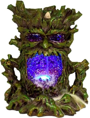 Divine Tree Man Backflow Cone Incense Burner Greenman Ent Onodrim Light Up 6.5 H