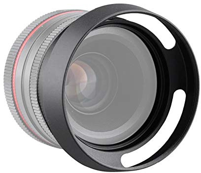 Topiky Universeller Objektiv-Sonnenschutz, professioneller Aluminiumlegierungs-Gegenlichtblenden-Abdeckungs-Schutz für Objektiv 39mm / 43mm / 52mm / 58mm (optional)(43mm)