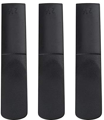 3pcs Altsaxophon Saxophon Reeds Harz Saxophon Reed 2.5 Reed Zubehör schwarz für Anfänger Student Musikinstrumentenzubehör