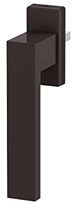 Design Aluminium Fenstergriff Dublin - pulverbeschichtet, Farbe:Braun RAL 8019, Stiftlänge:45mm