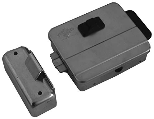 YALE Cornes Serrure électrique à appliquer pour Portes NF5013/1Z galvanisé, Cylindre Fixe, réversible, Mulipla Uniquement Bouton