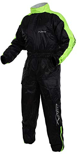 A-Pro Tuta Impermeabile Antipioggia Moto Alta Visibilità Antiacqua Scooter FLUO 3XL