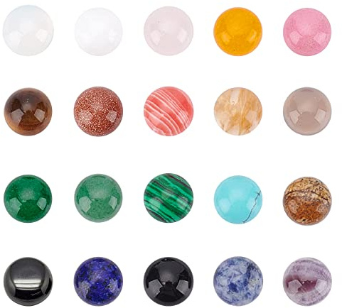 SUPERFINDINGS Multi ColorNatural Cabochon Edelstein Halbrunde Kuppel Flatback Quarzstein Für Halskette Schmuckherstellung