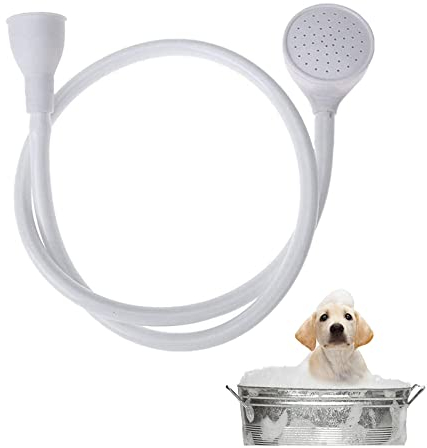 Soffione Doccia per Animali Domestici Tubo Flessibile per Vasca Bagno Attacco Rubinetto Del Lavandino Lavaggio Dei Capelli Doccia A Risparmio di Spinta per Animali Domestici Vasca Bagno (Single Head)