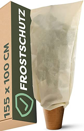 Praknu 2 Winterschutz für Pflanzen Frostschutz 155x100 cm - Reißfest - Atmungsaktiv - Waschbar - 80 g/m² Stark