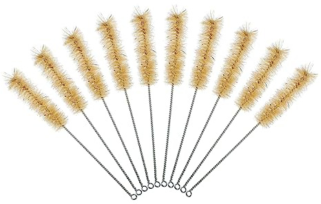 SOLUSTRE Cepillo De Limpieza De Tubos Medianos De Nailon, Set 10 Piezas para Limpieza De Tubos De Ensayo, Pajitas y Botellas De Vidrio, Cepillo Largo Resistente para Uso Laboratorio y Hogar