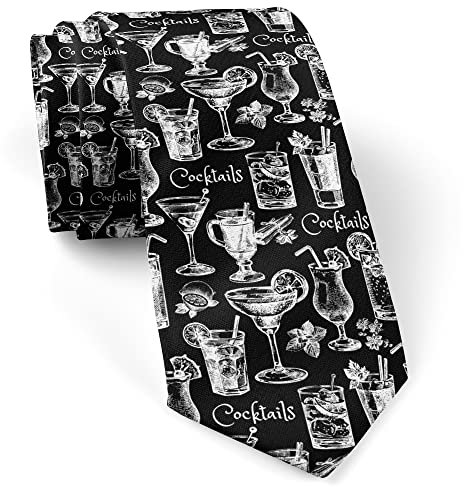 702 Krawattenschal, Skizzieren Sie Cocktails Herren Krawatte Seidenweich Business Krawatte Elegant Satin Krawatte Für Party Herren Büro