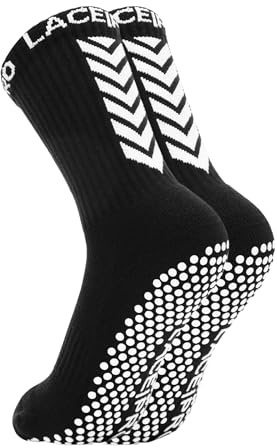 LACE|PRO Grip Socks for Football – Anti-Slip Silicone Traction Socks for Soccer, Running, Yoga, Pilates & Training – Unisex Performance Grip Socks