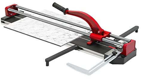 BRRIDE 800mm Manueller Fliesenschneider Fliesenschneider, Profi Doppelschienen Halterungen Schnittlänge Fliesenschneider, Handfliesenschneider zum Trennen von Keramikfliesen (Rot)