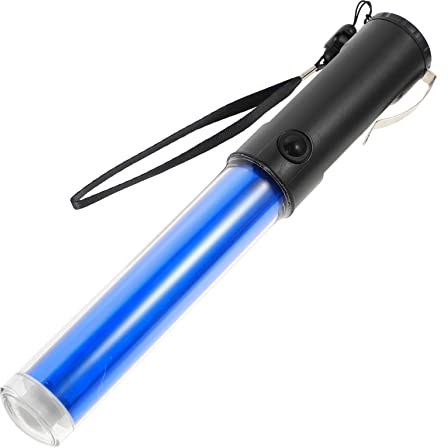 Hohopeti 26cm Wiederverwendbarer Led Leuchtstab Mit Blauem Licht Dekorativer Party Und Konzert Cheerstick Kreative Verkehrsbeleuchtung Mit Mehreren Lichtmodi