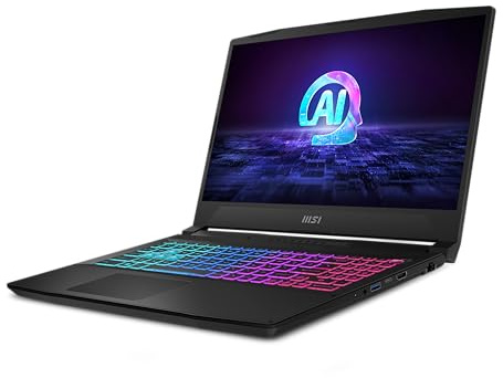 MSI Katana A15 AI B8VF-610XES - Ordenador portátil 15.6 (Ryzen 7 8845HS, RTX 4060, RAM 16Gb, 1TB SSD, Free Dos), Negro, Teclado QWERTY español