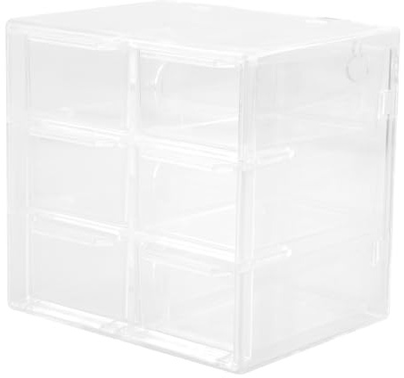 FRCOLOR Kosmetikbox aus Transparentem Acryl Mehrzweck-aufbewahrungsbox mit Linsenbehälter für Schreibtisch Organizer für Kontaktlinsen und Schminkartikel Praktische Aufbewahrungslösung
