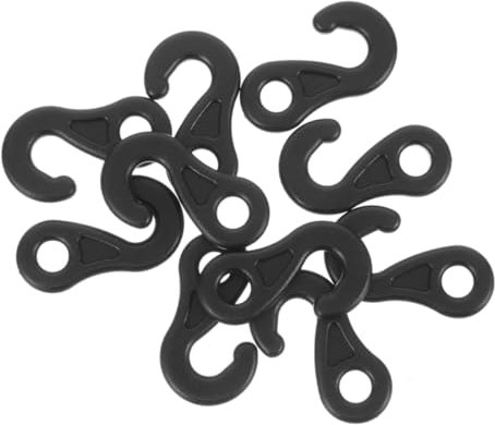 TOPBATHY 100pezzi Ganci per Riparo da Campeggio Ganci in Plastica per Copertura Esterna per Corde Elastiche Antivento Clip Fibbia Terminale Variante Casuale per Corde per Coperture Elastich