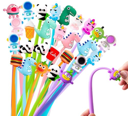 30 Stück Lustige Gelschreiber Set,Shake Kindergeburtstag Mitgebsel Set | Kugelschreiber für Kinder mit buntem Cartoon-Design,Lustige Gel Stifte Mit Tiere-Motiv Kugelschreiber