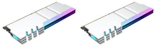 PAGJHRFJG 2X Computer DDR4 DDR5 5V ARGB Sync Speicher Radiator PC RGB Bunt RAM Kühlkörper Kühler Cooling Shim Armor Silber