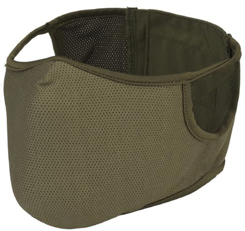 Masque Tactique Airsoft Réglable - Demi-Masque Léger pour La Chasse, Le Cosplay Et Le Cyclisme - Durable, Réutilisable Et Antidérapant(Green,M)