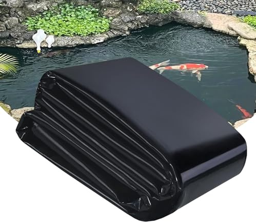 Rytgdxss bache Bassin epdm, 4x13m,bache Bassin en PVC Noir de qualité supérieure bâche, Flexible Durable, pour Bassin Convient pour Les étangs, Les biotopes, Les piscines Naturelles