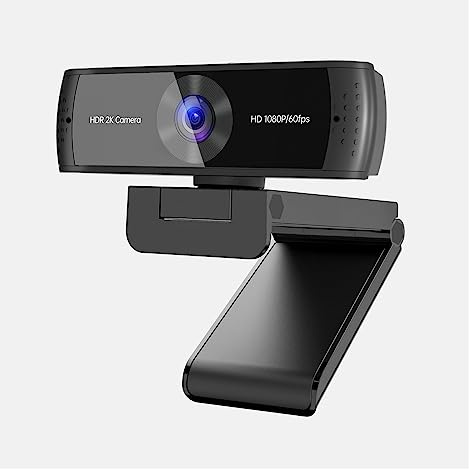 VXDEFP Webcam PC Webcam 1080P 60FPS 2K HDR Autofocus Web Camera con doppio microfono Cover Slide for lo streaming live Include treppiede