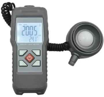 luxmetro digitale, Mini Misuratore Di Luce Digitale Professionale Luxometro 199900Lux 19999FC Illuminometro Angolo 120° Fotometro Lux per Case Agricoltura Magazzini
