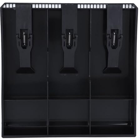 Culnflun Kassenschublade, Kasseneinsatz, Ersatz, tragbare Kassen-Ersatz-Geld-Organizer-Aufbewahrungsbox, 3 Scheine, 3 Münzen, Geld-Aufbewahrungsbox, Schwarz (Schwarz)