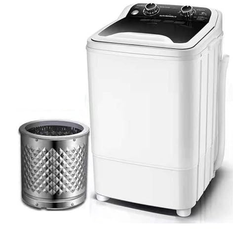Lavatrice portatile da 7 kg - 400 W, compatta, con cestello di scarico, per appartamenti, dormitori e campeggio