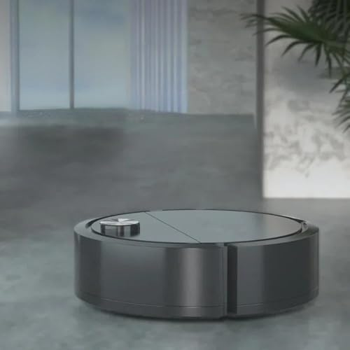 Robot aspirador y trapeador 3 en 1 con navegación, succión silenciosa y control de aplicación para suelos duros, diámetro de 7.3 pulgadas, cuerpo ABS, compatible (blanco)