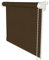 INTERDECO Verdunkelungsrollos/Thermo-Rollo Braun BxH 83,5 x 175 cm Klemmfix Seitenzugrollo (ohne Bohren) mit Silberbeschichtung
